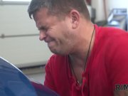 RIM4K. Mechanic Frank enjoys hot rimming received from his friend 1/16