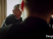 Deeper. Young Blonde Dixie gets spit roasted 6/16