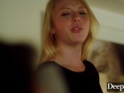 Deeper. Young Blonde Dixie gets spit roasted 8/16