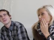 HUNT4K. Modest lassie strips, gives blowjob, and gets nailed for cash 5/16