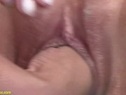 oiled mom fisted by stepdaughter 14/16