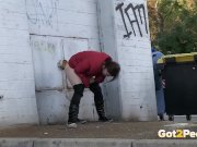 Teen Brunette Loves Public Pissing 4/16