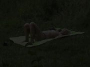 Hot Topless Blonde Takes Long Piss In The Grass 1/16