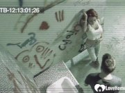 Redhead gets shafted in a graffitied bathroom 2/16