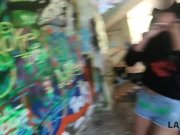 LAW4k. Chick in black tries to steal car but gets busted and fucked 3/16