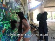 LAW4k. Chick in black tries to steal car but gets busted and fucked 5/16