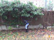 Shy Brunette Tries Public Pissing 11/16