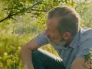 OLD4K. Beautiful redhead with glasses rides old dick in the woods 1/16