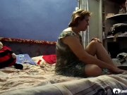 Amazing stepmom gets some cum on her belly 1/16