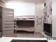 TUTOR4K. Man puts professor down on her knees for blowjob and fucks her 1/16