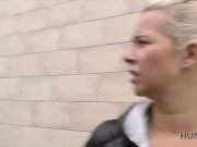 HUNT4K. Shaved vagina of cute blonde should be banged very hard 3/16