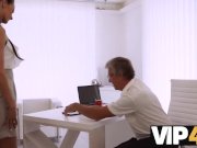 VIP4K. Old and young sex action performed in the white office 2/16