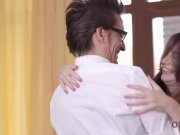 OLD4K. Mature man returns home to make his tender girl satisfied 3/16