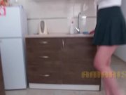 Busty Blonde Hottie Pisses In Kitchen 4/16