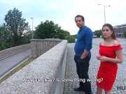 HUNT4K. Naughty chick in bright dress sucks dick and gets nailed by strange 2/16