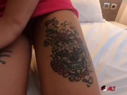 Tattooed bombshell Adel Asanti sucking a hard cock 8/16