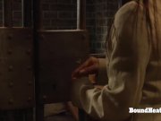 Naughty Big Tits Lesbian Slave Orgasms With Mistresses Panties In Mouth 1/16