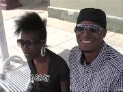 Skinny black babe sucks then fucks her boyfriend 1/16