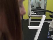 HUNT4K. Long-haired ginger with cute face sells tiny pussy for money 11/16