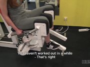 HUNT4K. Long-haired ginger with cute face sells tiny pussy for money 4/16