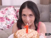 RIM4K. Teen petite lady gladly licks anus of her handsome lover 1/16