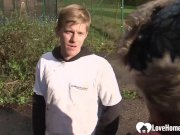 Redhead gets fucked by a pile of hay 1/16