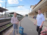 HUNT4K. Lucky hunter fucks wonderful young lady for a lot of money 1/16