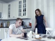 TUTOR4K. Boy deletes tutors dress and harshly fool around with older woman 5/16