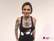 Interview with busty tattooed babe Genevieve Sinn