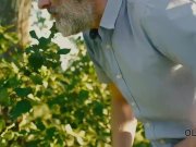 OLD4K. Tight twat of brilliant redhead is penetrated by senior 5/16