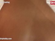 MyDirtyHobby - First porn casting ends with a huge cumshot for cute teen 7/16