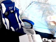 Gamer girl spreads her legs for a solo 5/16