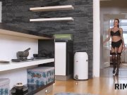 RIM4K. Nice redhead in stockings has spontaneous sex with plumber 1/16