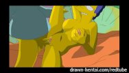 Drawn dick - Simpsons porn - threesome