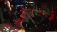 Plazma gay bar - Go-go dancer gets fucked by bar crowd