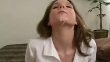 Schoolgirl gives a Hot Blowjob