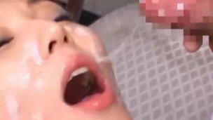 Adorable Asian Shiho closes eyes and will get cum
