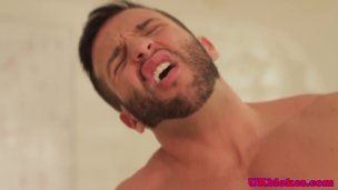 British muscular poof rides thick cock