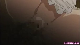 Big titted hentai maid rides guys hard cock