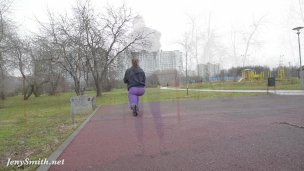 Jeny Smith pantyhose workout