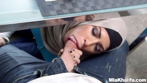 Big Tits Arab Pornstars Mia Khalifa and Julianna Vega Fuck White Big Dick