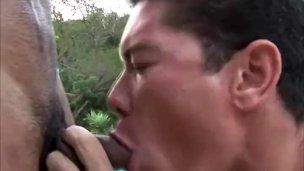 Two Hot Guys in Hardcore Anal Action beside the Pool