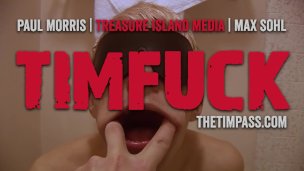 Father and brother cocks for blindfolded teen