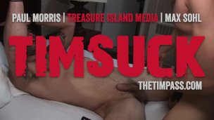 Marc gobbles on a tatted white dick