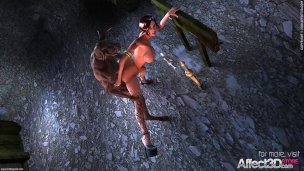 Fantasy animation with monsters and big tits witches