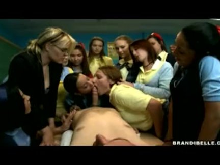 Blowjob during biology lesson