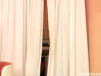 Sweet Riley sucks in the changing room