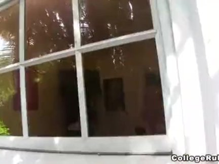 Babes putting on a show for peeping toms