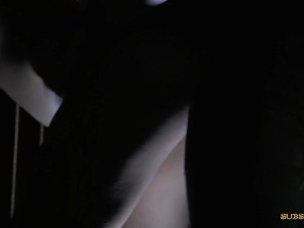 Blonde slave bondaged in the deep night