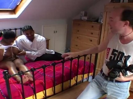 Black man watches his ebony wife being fucked